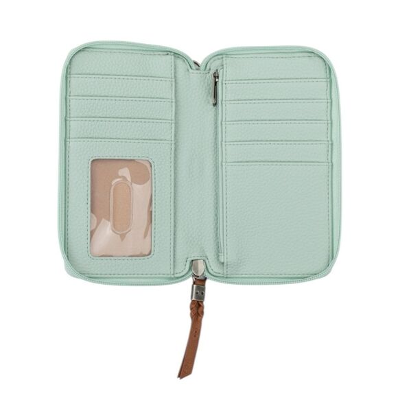 The Sak Silverlake Aqua Leather Smartphone Crossbody Bag Purse Wristlet NWT - Picture 5 of 8